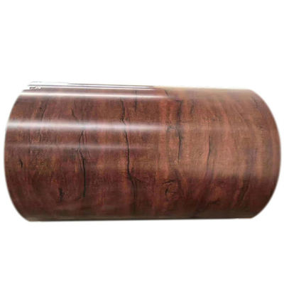 Tolérance personnalisable ± 1% de grains de bois en bobine d'aluminium prépeint pour murs de rideau