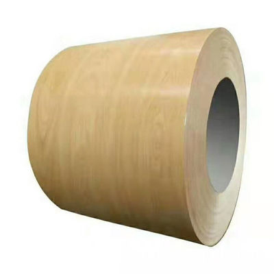 Tolérance personnalisable ± 1% de grains de bois en bobine d'aluminium prépeint pour murs de rideau