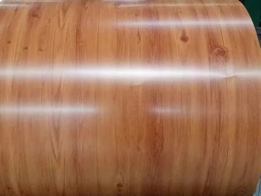 Tolérance personnalisable ± 1% de grains de bois en bobine d'aluminium prépeint pour murs de rideau