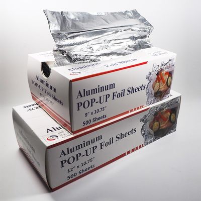 Cuisine saine Plaque de papier d'aluminium en argent pop-up avec température douce et design durable