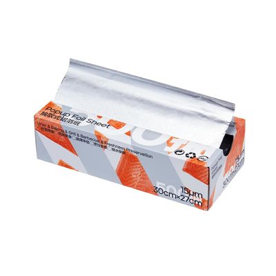 Cuisine saine Plaque de papier d'aluminium en argent pop-up avec température douce et design durable