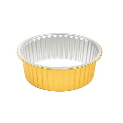 Produits alimentaires à paroi lisse Noir et or Grand bol jetable en papier d'aluminium 1130 ml Emballage de cuisson
