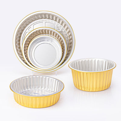 Formes personnalisées Pâtisserie jetable en feuille d'aluminium d'or pour le ménage et le restaurant