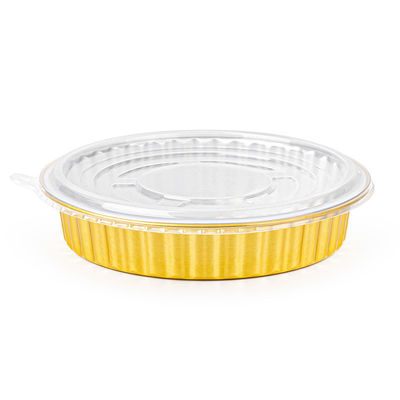 Container en feuille d'aluminium de qualité alimentaire écologique pratique et réutilisable avec couvercle