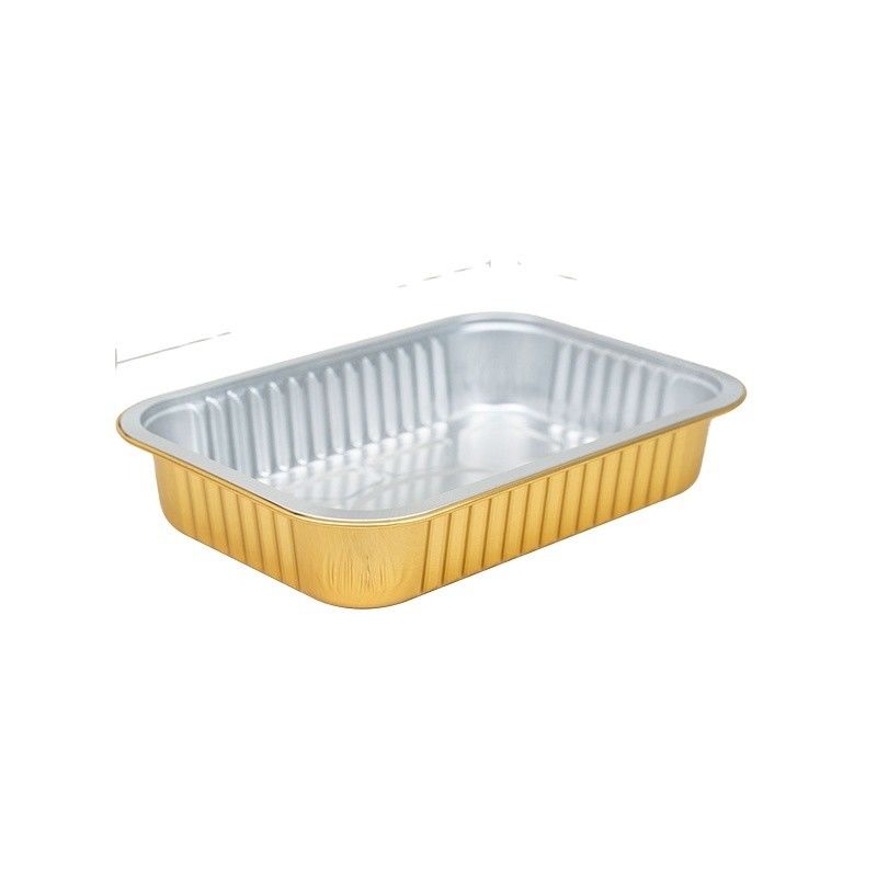 Prêt à expédier 580ml 1pc contenant en papier d'aluminium pour la cuisson commande personnalisée acceptée